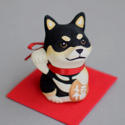 城南窯 - 招財犬 - 黑柴 ♪︎