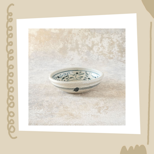 喜多窯霞仙 - 繪瀨戶 - 陶胎染付玉緣鉢5寸 ♪︎