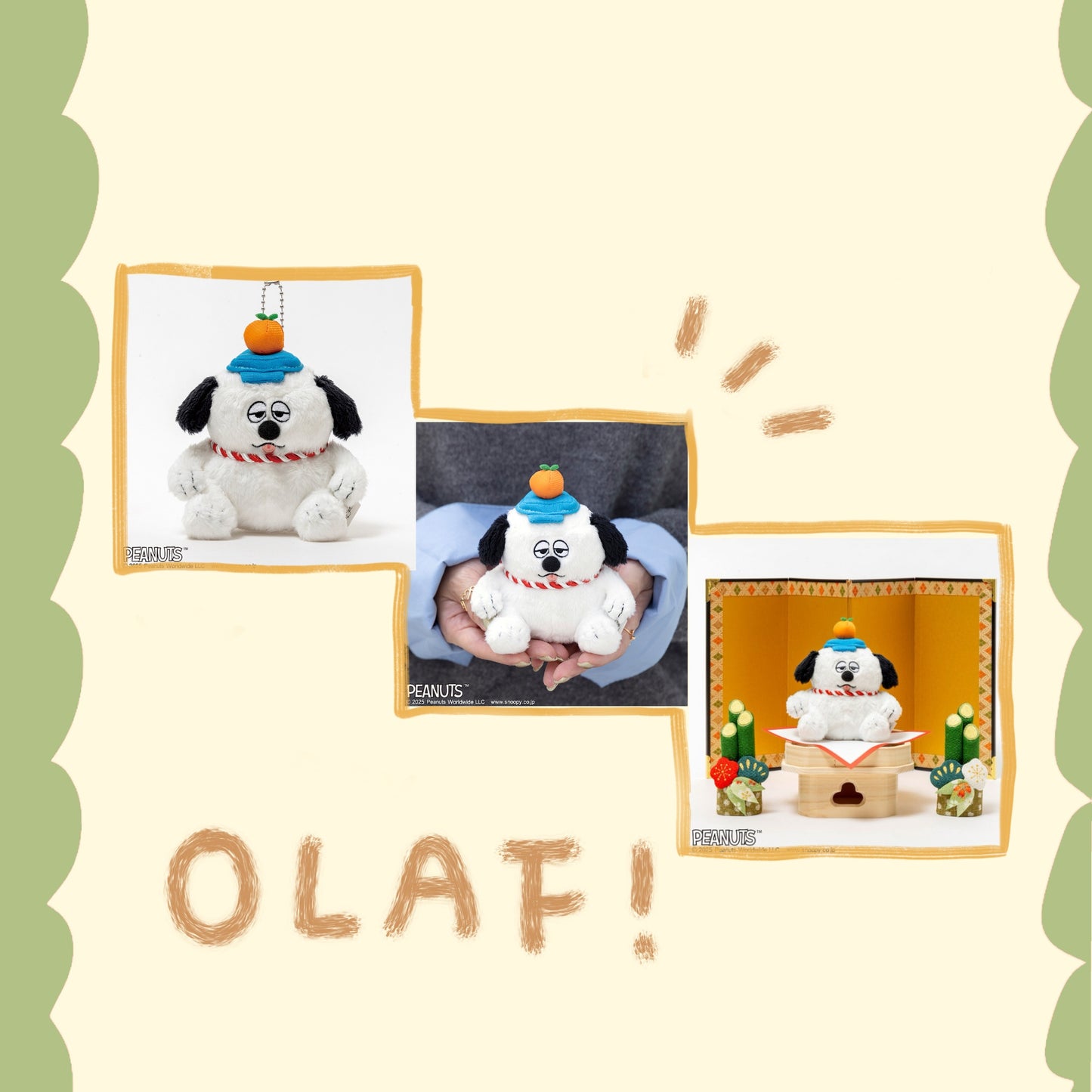 SNOOPY - 2026新年限定 - SNOOPY'S BROTHER OLAF 鏡餅造型娃娃 ♪︎