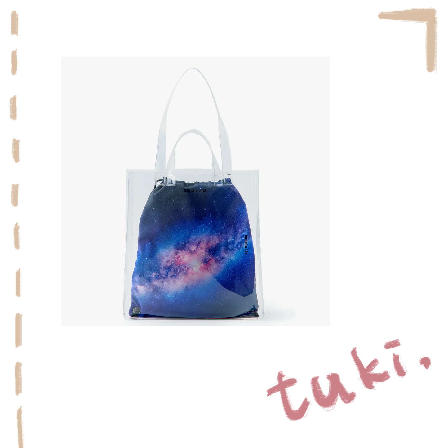 🌕 tuki. - tuki. x nana-nana - TPU tote knapsack / Space ♪︎