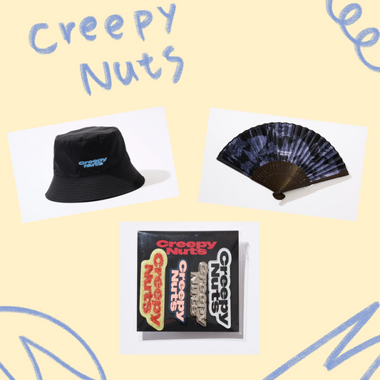 🥜 Creepy Nuts - 手扇/Logo 貼紙組/Logo 漁夫帽 ♪︎