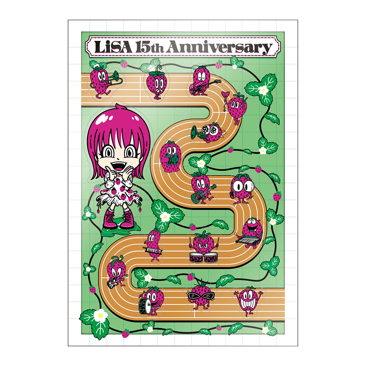 ❤️‍🔥 LiSA - LiVE is Smile Always～15～ - 1について5 全套貼紙組 ♪︎