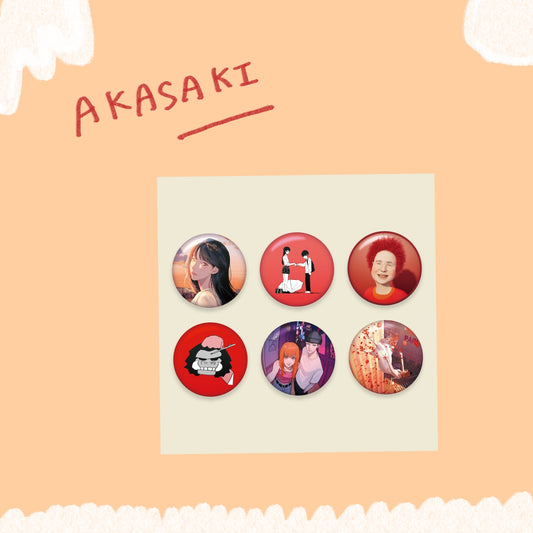 🟥 AKASAKI - 一或八 - 封面照別針徽章(隨機1種) ♪︎