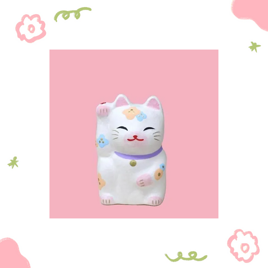 一千乃 - 和紙工藝招財貓 - 花 (小) ♪