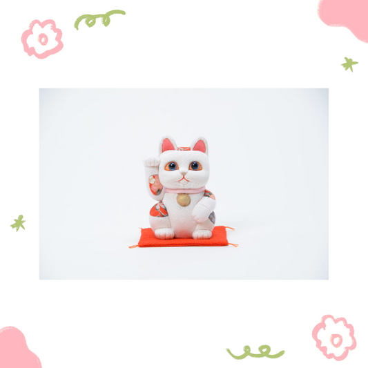 柿沼東光 - 招財貓- 風水 - 白 ♪︎