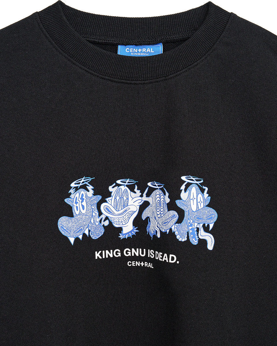 👑🐂 King Gnu - CEN+RAL Tour 2026 - KG IS DEAD SWEATSHIRT (BLACK) ♪︎