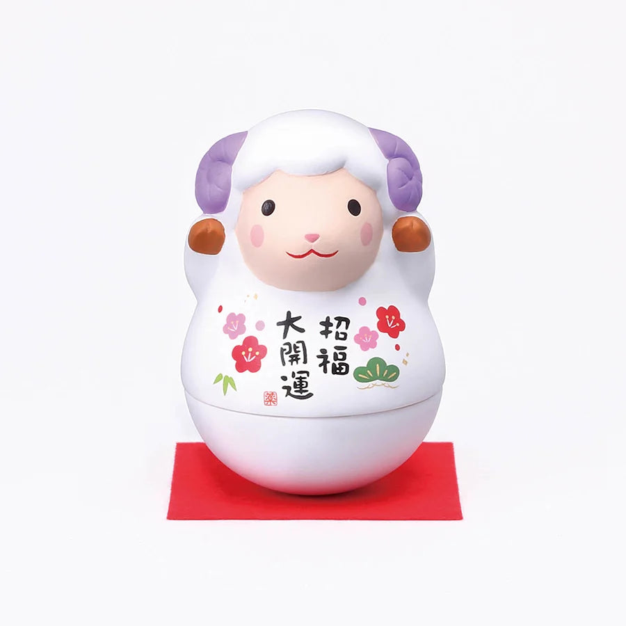 中外陶園– 藥師窯 - 干支擺飾 - 錦彩招福不倒翁未 ♪︎