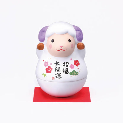 中外陶園– 藥師窯 - 干支擺飾 - 錦彩招福不倒翁未 ♪︎