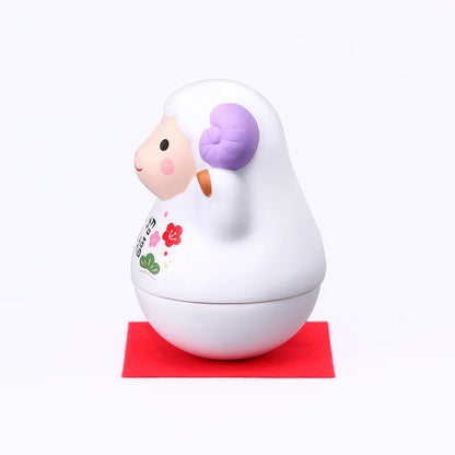中外陶園– 藥師窯 - 干支擺飾 - 錦彩招福不倒翁未 ♪︎