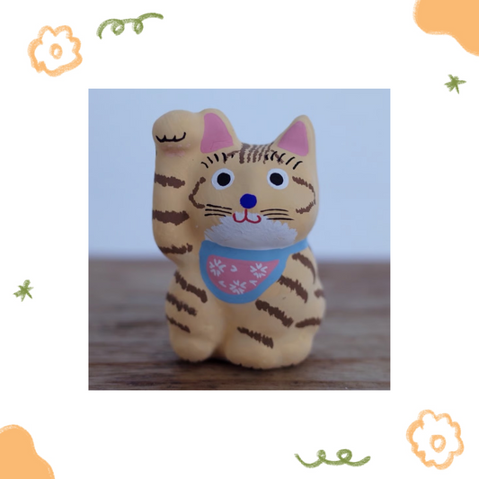 鎌倉張子 - 招財貓 - 幼貓 虎斑 (右手) ♪︎