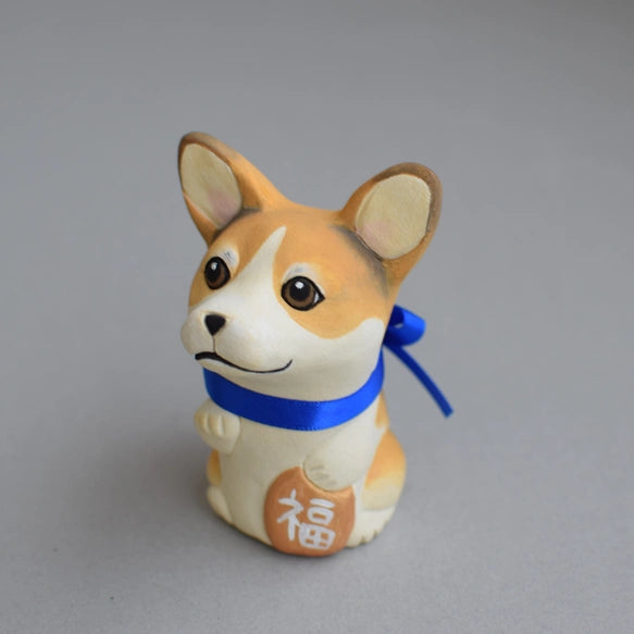 城南窯 - 招財犬 - 柯基(三花) ♪︎