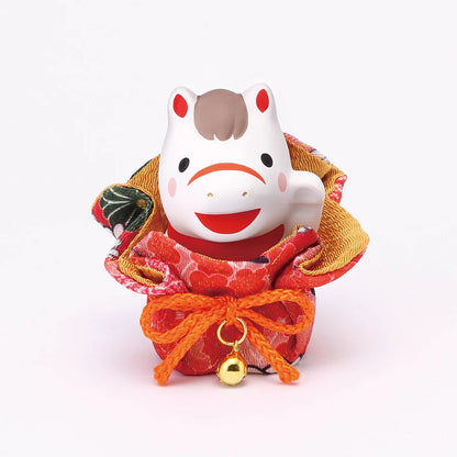 中外陶園– 藥師窯 - 干支擺飾 - 錦彩招福午 (福巾著) ♪