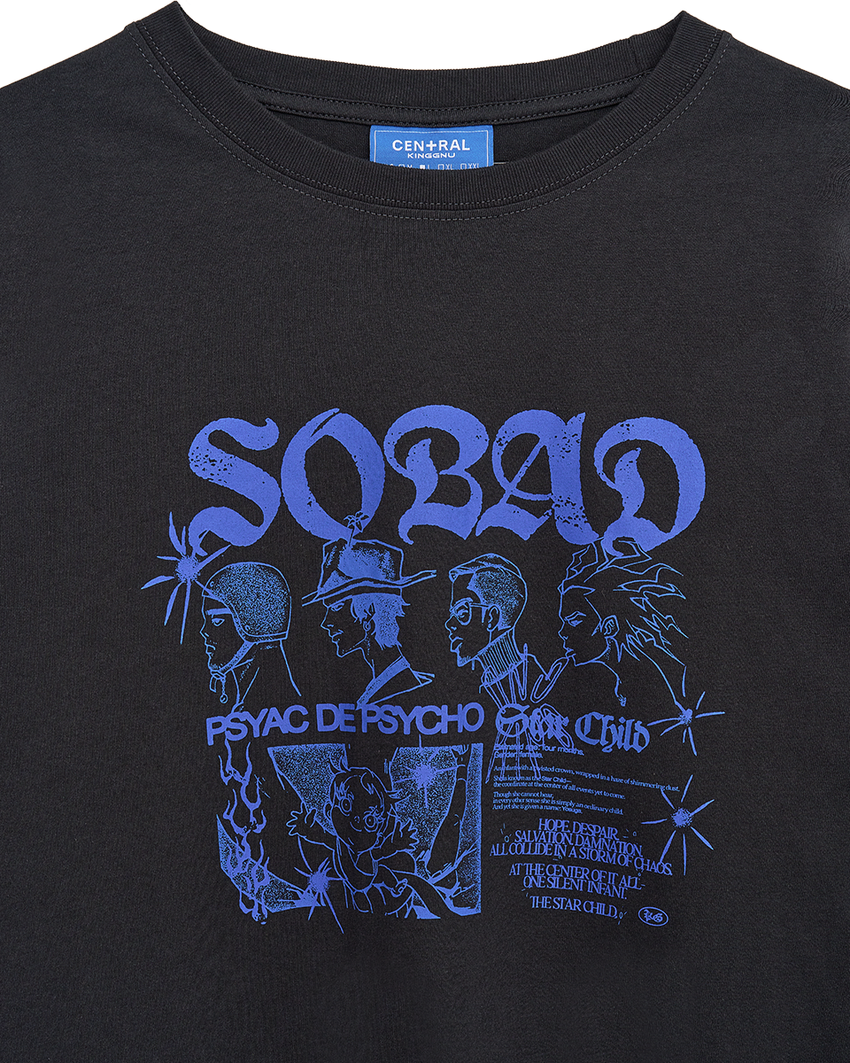 👑🐂 King Gnu - CEN+RAL Tour 2026 - SOBAD L/S TEE (SUMI BLACK