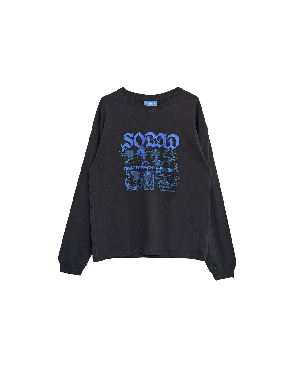King Gnu SOBAT ロンT XLサイズ　Sumi Black 👑🐂 King Gnu - CEN+RAL Tour 2026 - SOBAD L/S TEE (SUMI BLACK