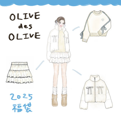 【2025福袋】 - OLIVE des OLIVE リボンホワイトコーデ 3件組 ♪︎ - 【長期預購–2025年2月上旬】