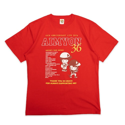 🐬 AIMYON - AIMYON 10th anniversary LIVE 2026「、、、」IN 阪神甲子園球場 - 東西南北 Myon史 T-Shirt/Red ♪︎ - 【長期預購-11月上旬】