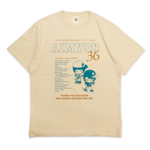 🐬 AIMYON - AIMYON 10th anniversary LIVE 2026「、、、」IN 阪神甲子園球場 - 東西南北 Myon史 T-Shirt/Sand Beige ♪︎ - 【長期預購-11月上旬】