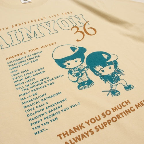 🐬 AIMYON - AIMYON 10th anniversary LIVE 2026「、、、」IN 阪神甲子園球場 - 東西南北 Myon史 T-Shirt/Sand Beige ♪︎ - 【長期預購-11月上旬】