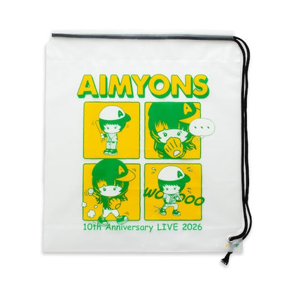 🐬 AIMYON - AIMYON 10th anniversary LIVE 2026「、、、」IN 阪神甲子園球場 - 雨天晴天安心 塑膠束口袋 ♪︎ - 【長期預購-11月上旬】