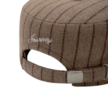 👑🐂 Pointless Journey 常田大希 - STRIPE PILLBOX CAP– BEIGE ♪︎ - 【長期預購-6月下旬】