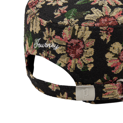 👑🐂 Pointless Journey 常田大希 - FLOWER PILLBOX CAP– BLACK ♪︎ - 【長期預購-6月下旬】