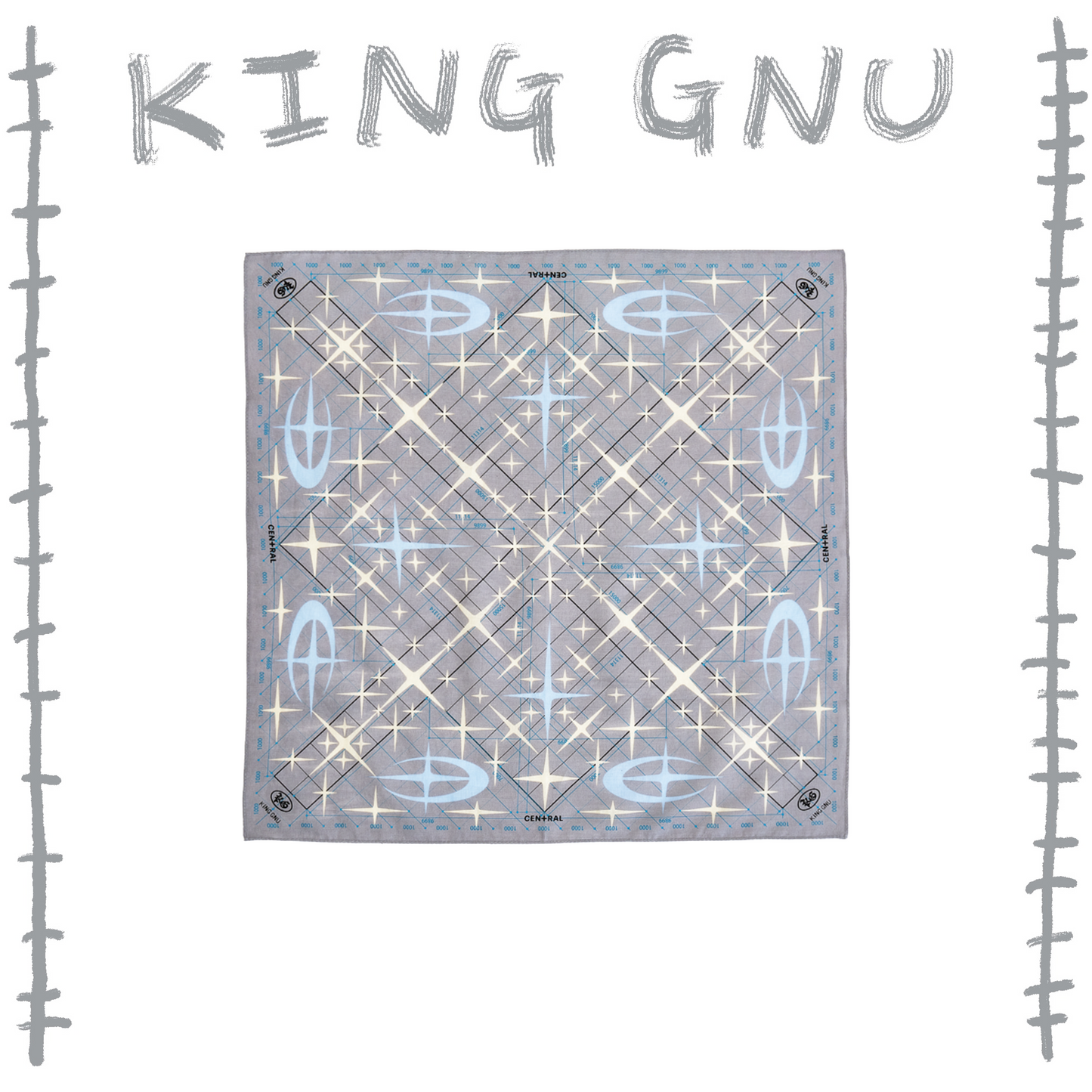 👑🐂 King Gnu - CEN+RAL Tour 2026 - CEN+RAL 方巾(GRAY