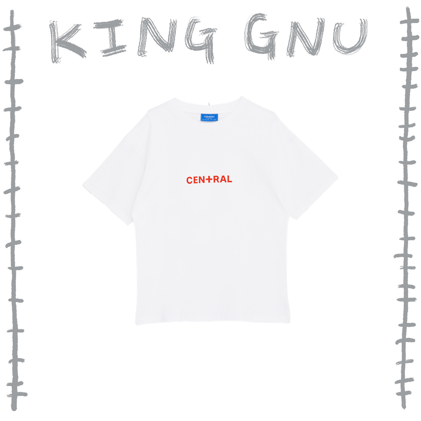 👑🐂 King Gnu - CEN+RAL Tour 2026 - CEN+RAL KEY VISUAL TEE (WHITE