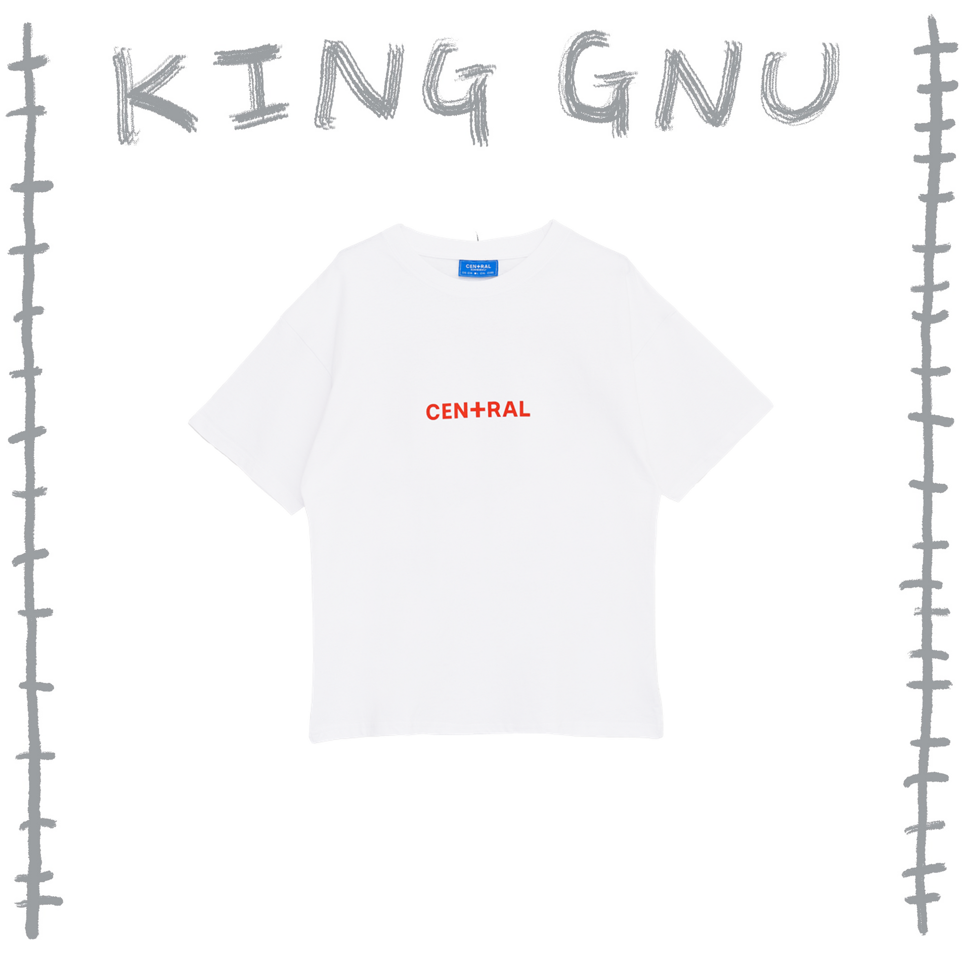 👑🐂 King Gnu - CEN+RAL Tour 2026 - CEN+RAL KEY VISUAL TEE (WHITE