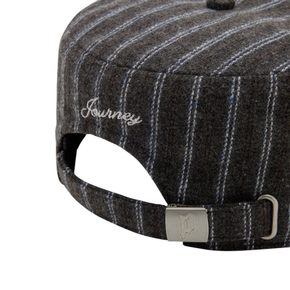 👑🐂 Pointless Journey 常田大希 - STRIPE PILLBOX CAP– CHARCOAL ♪︎ - 【長期預購-6月下旬】