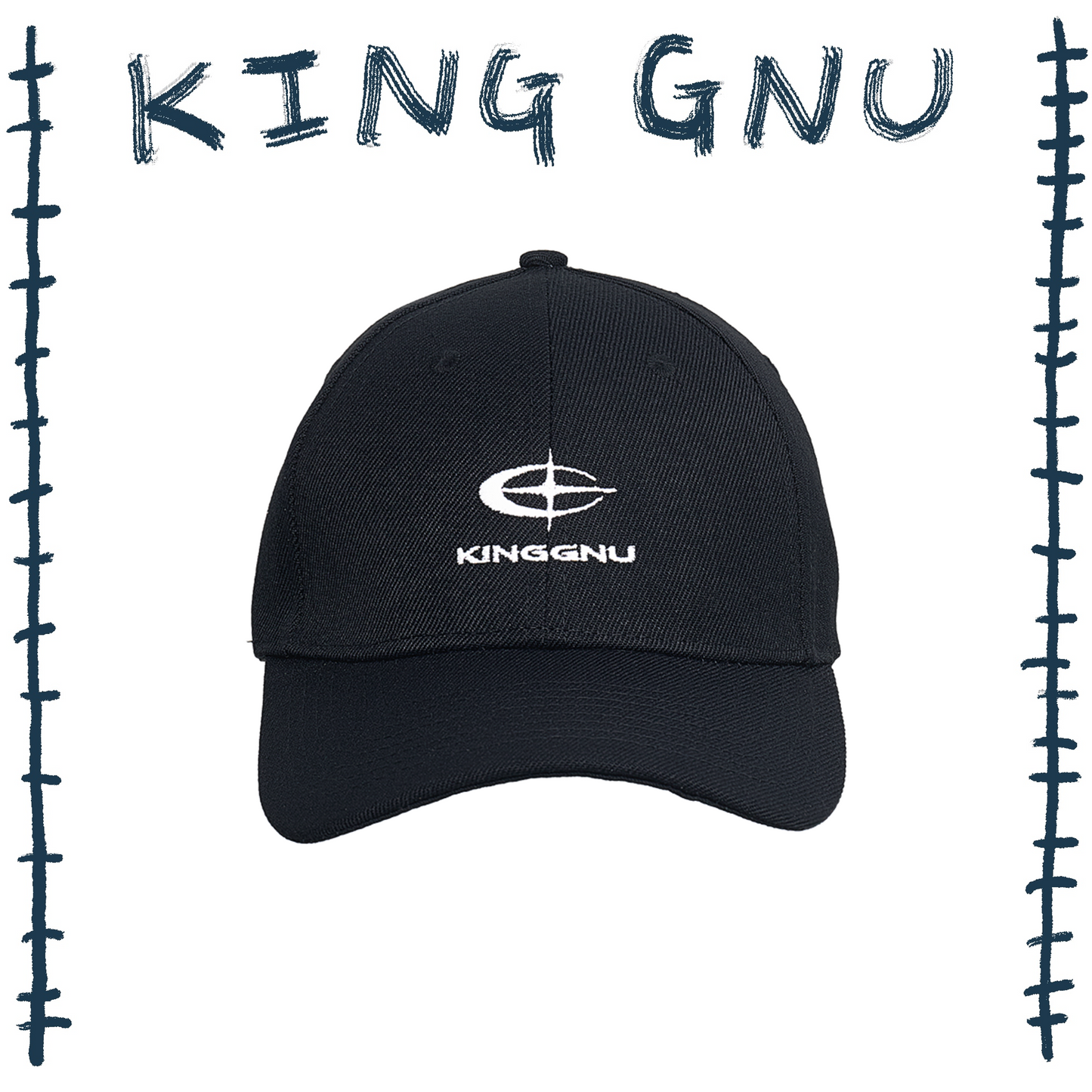 👑🐂 King Gnu - CEN+RAL Tour 2026 - C+ 徽章帽 (BLACK) ♪︎