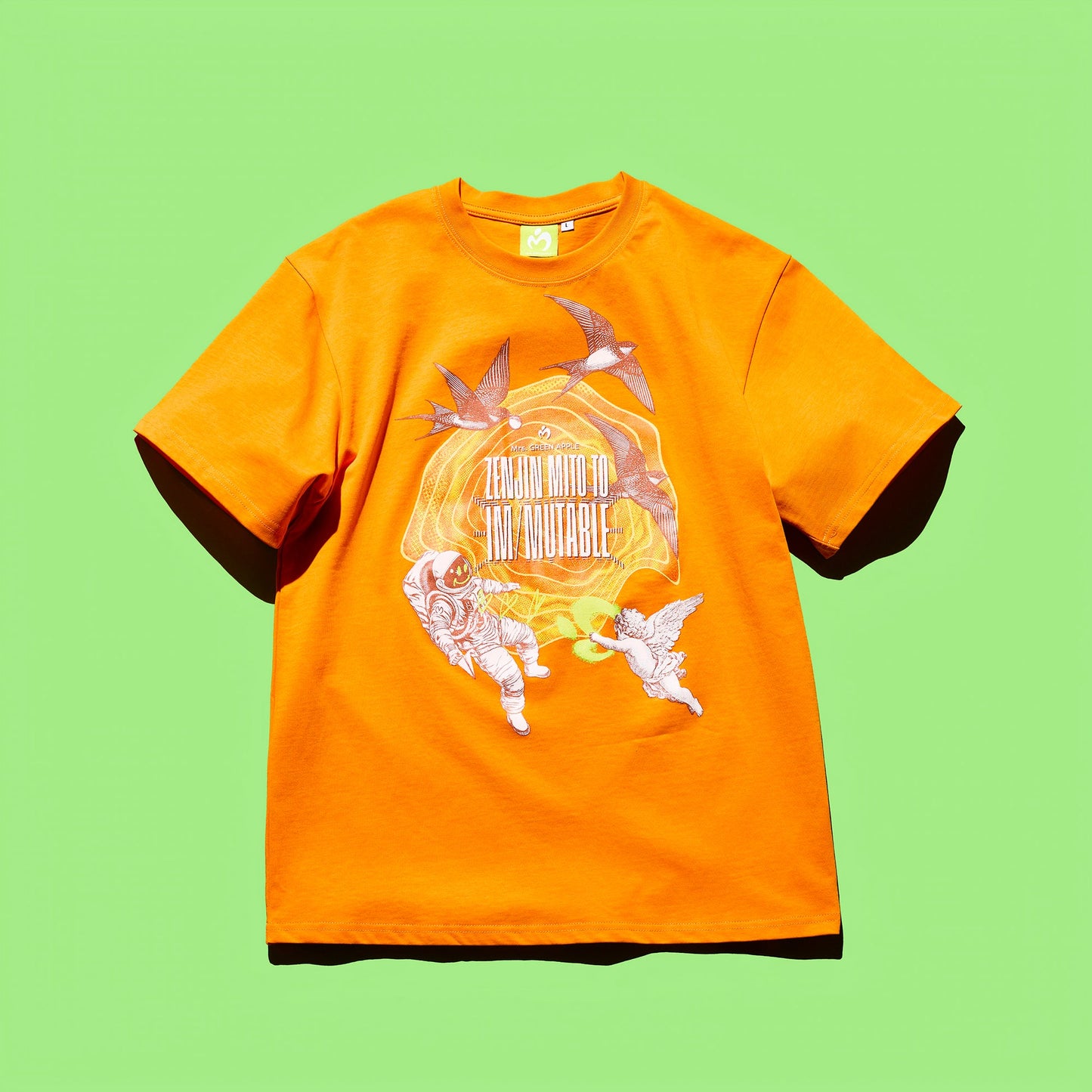 🍏 Mrs. GREEN APPLE - ≪ゼンジン未到とイ/ミュータブル〜間奏編〜≫ - IM/MUTABLE T-Shirt / Orange ♪︎ - 【長期預購-10月下旬】