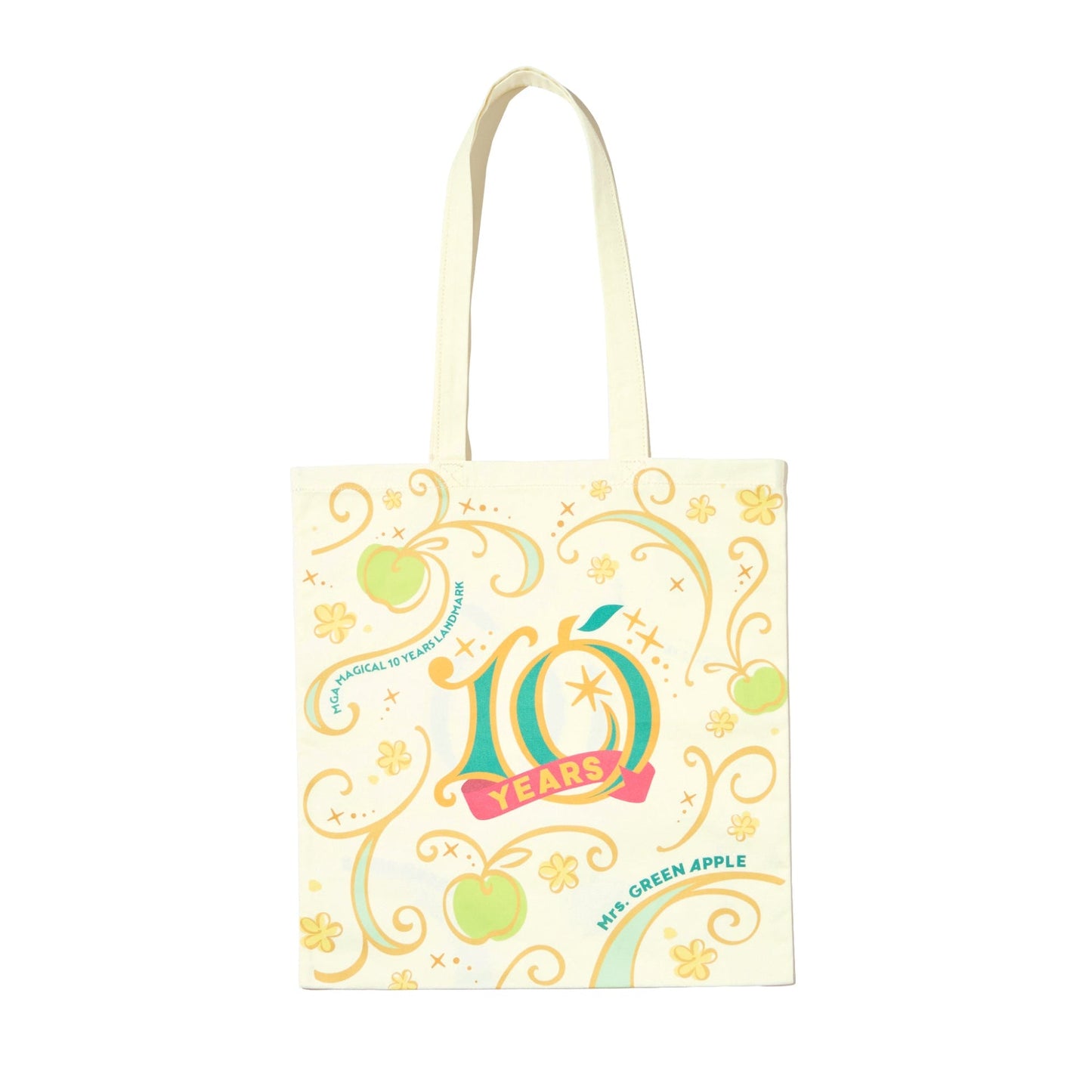 🍏 Mrs. GREEN APPLE - MAGICAL 10 YEARS LANDMARK - 托特包 / 白色 ♪︎ - 【中期預購-12月中旬】