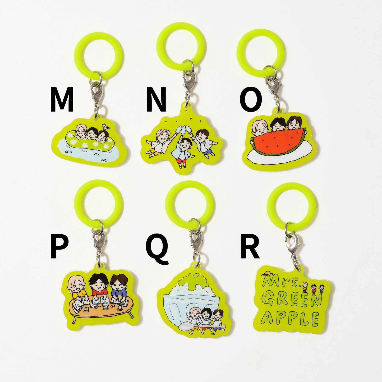 🍏 Mrs. GREEN APPLE - Mrs.的夏日周邊 - 隨機標記吊飾(18種款式) ♪︎ - 【長期預購-9月上旬】