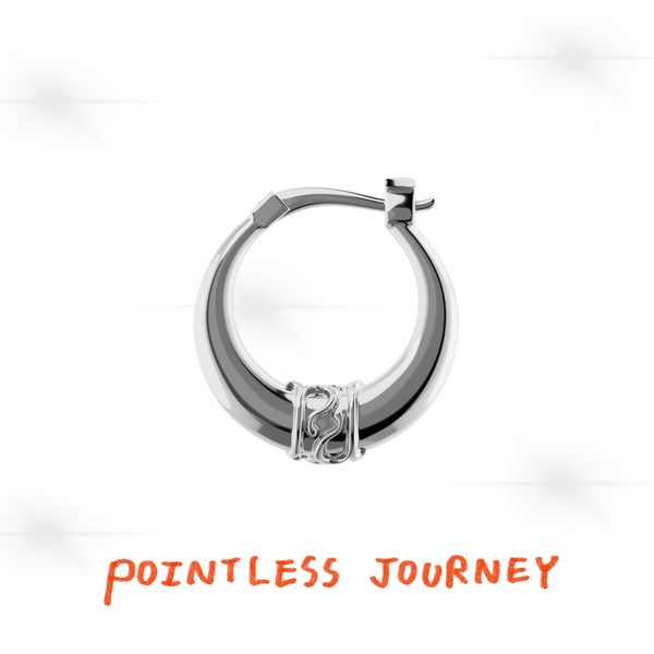 POINTLESS JOURNEY EAR RING PJ LOGO 常田大希 👑🐂 Pointless Journey 常田大希- PJ LOGO耳環– 銀色♪︎ - 【長期