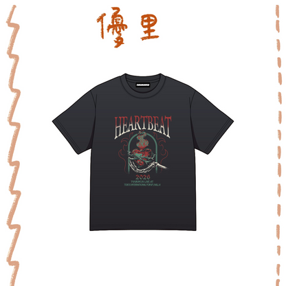 🌪️ 優里 - 優里家LIVE 2026 5th Anniversary - HEARTBEAT T-Shirts ♪︎