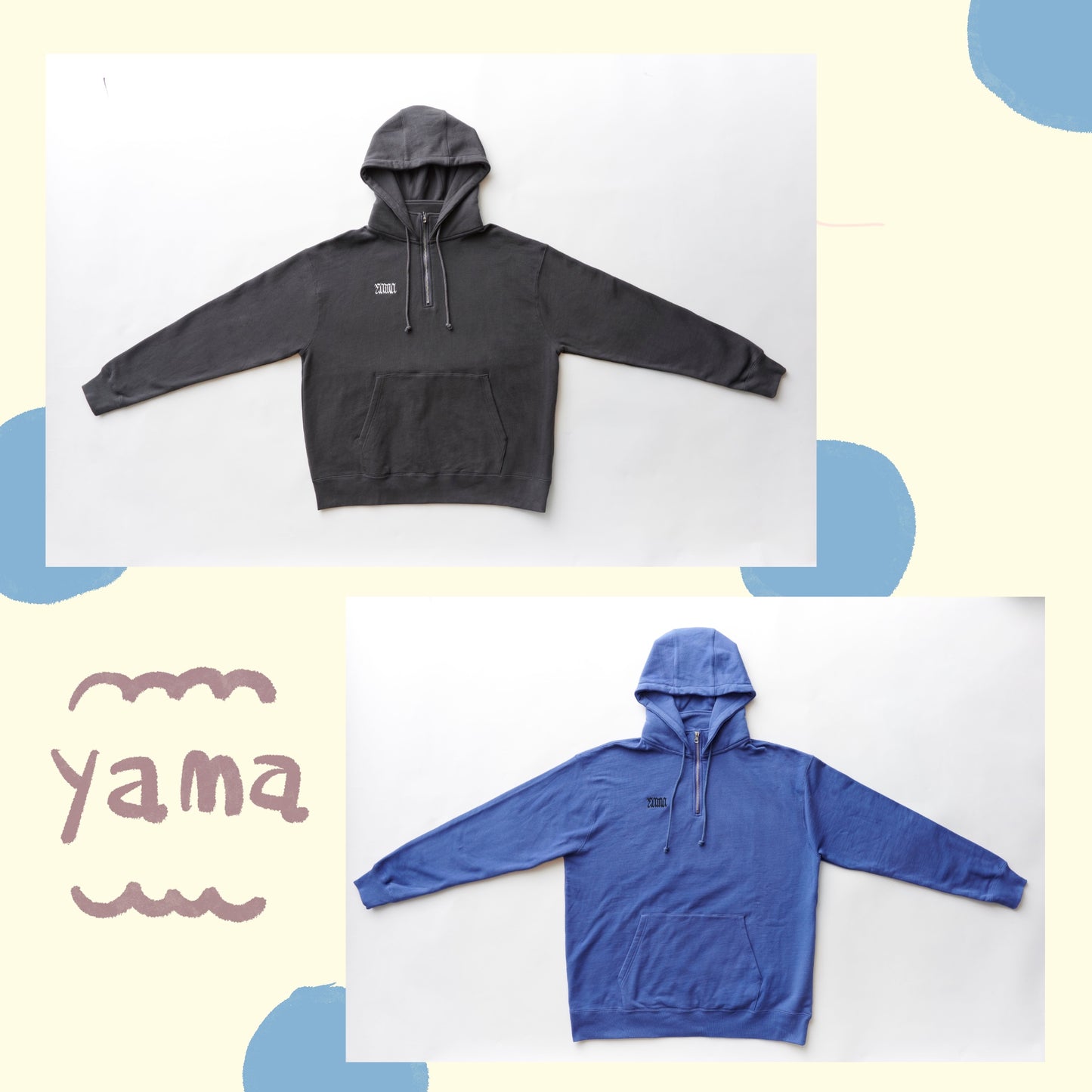 ☄️ Yama - the meaning of life TOUR 2024 - Half-zip Hoodie Black ♪︎