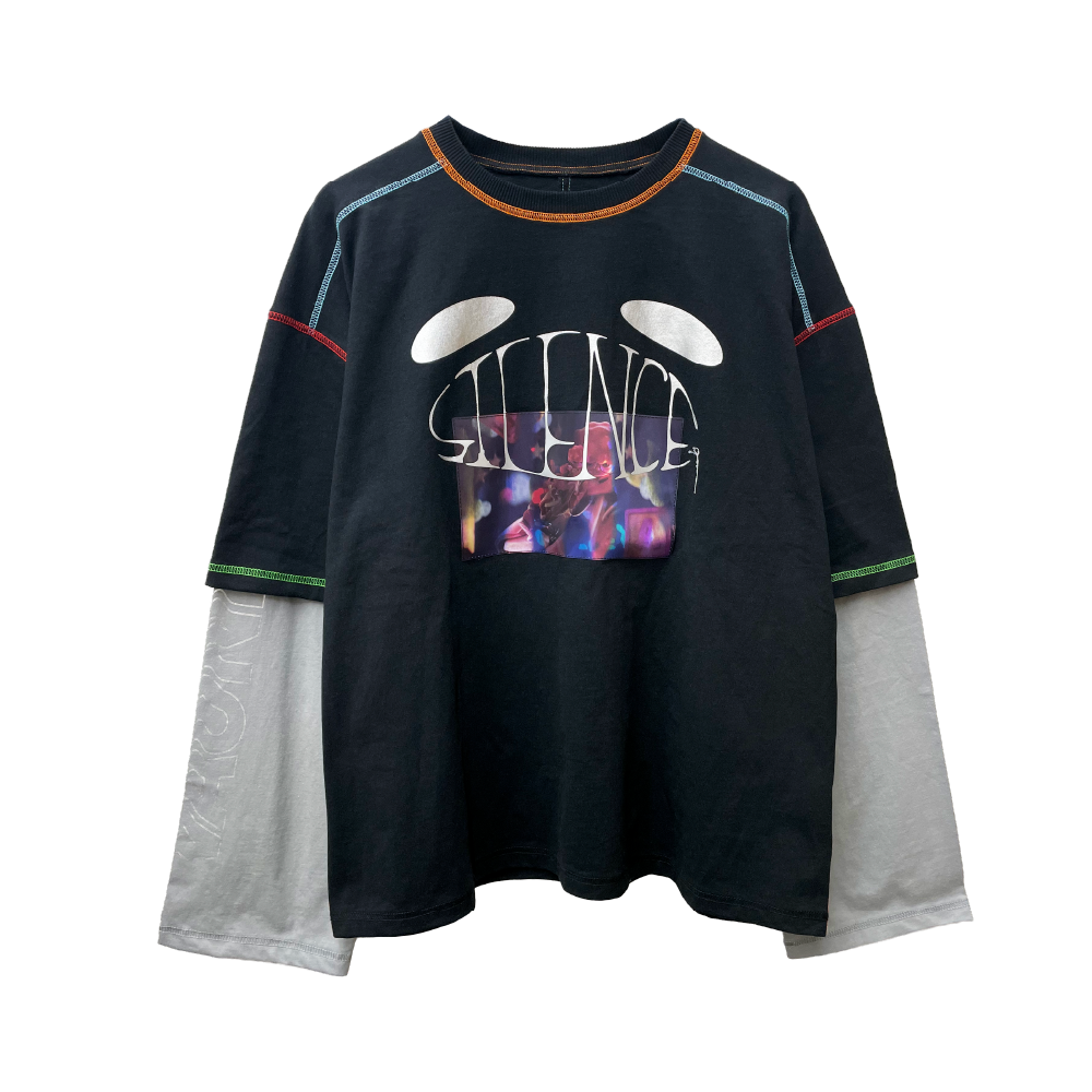 🍥 Vaundy - "SILENCE" - Logo Layered T-shirt［Black］ ♪︎