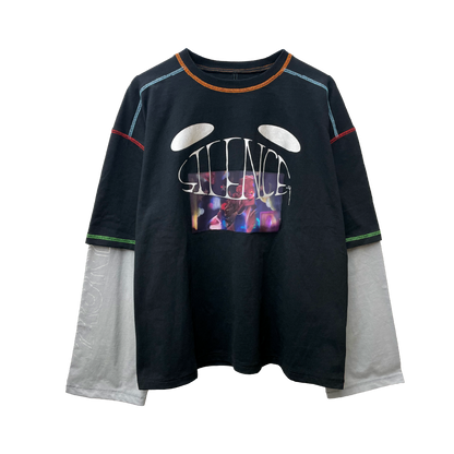 🍥 Vaundy - "SILENCE" - Logo Layered T-shirt［Black］ ♪︎