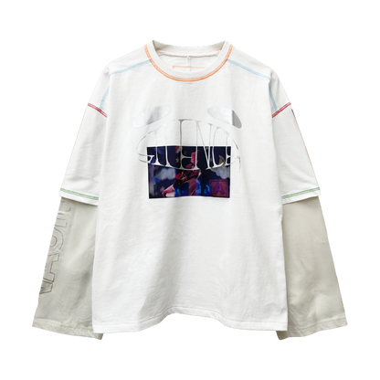 🍥 Vaundy - "SILENCE" - Logo Layered T-shirt［White］ ♪︎