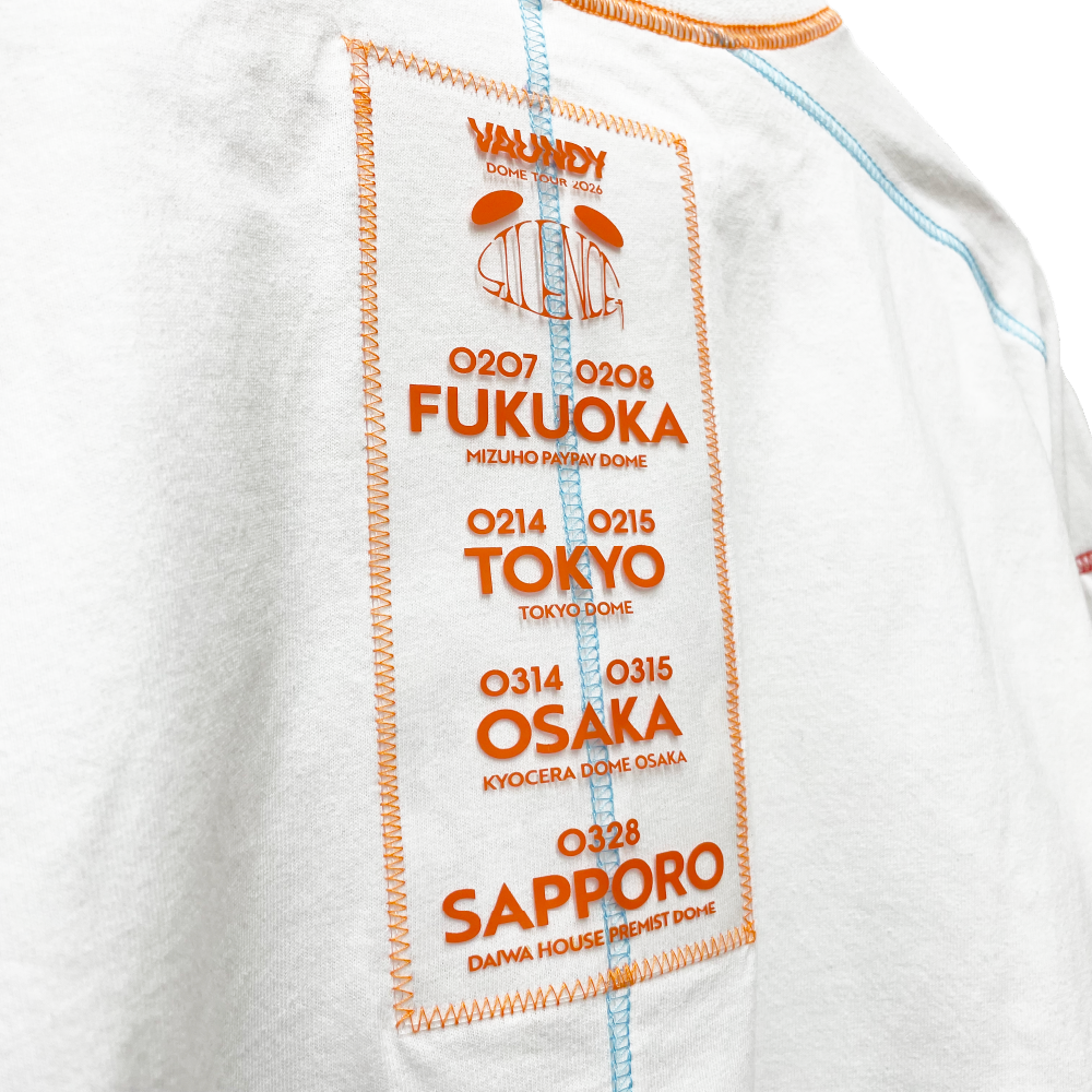 🍥 Vaundy - "SILENCE" - Logo Layered T-shirt［White］ ♪︎