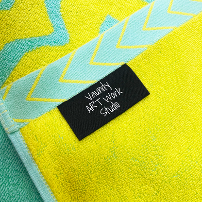 🍥 Vaundy - 【FUKUOKA limited】Logo Jacquard Towel［Light Blue×Yellow］ ♪︎
