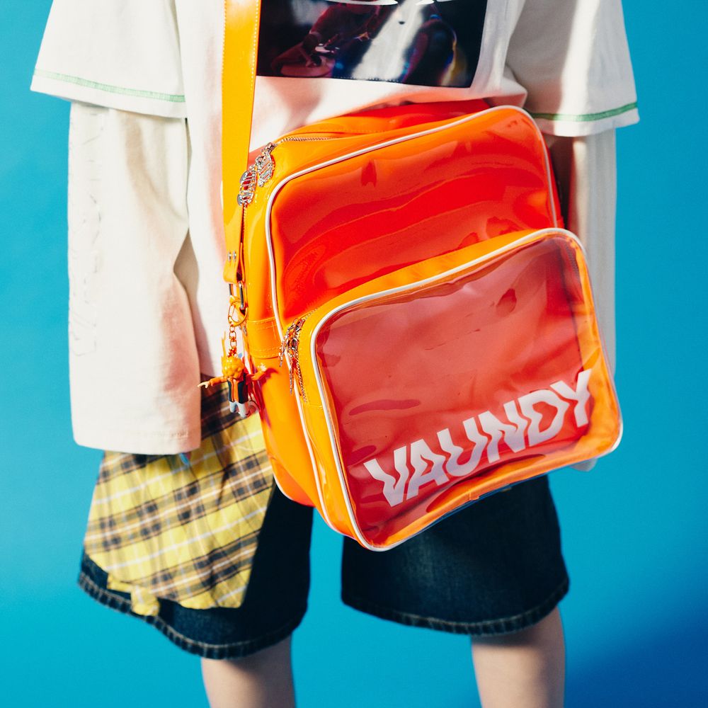 🍥 Vaundy - "SILENCE" - Patent Leather Shoulder Bag［Orange］ ♪︎