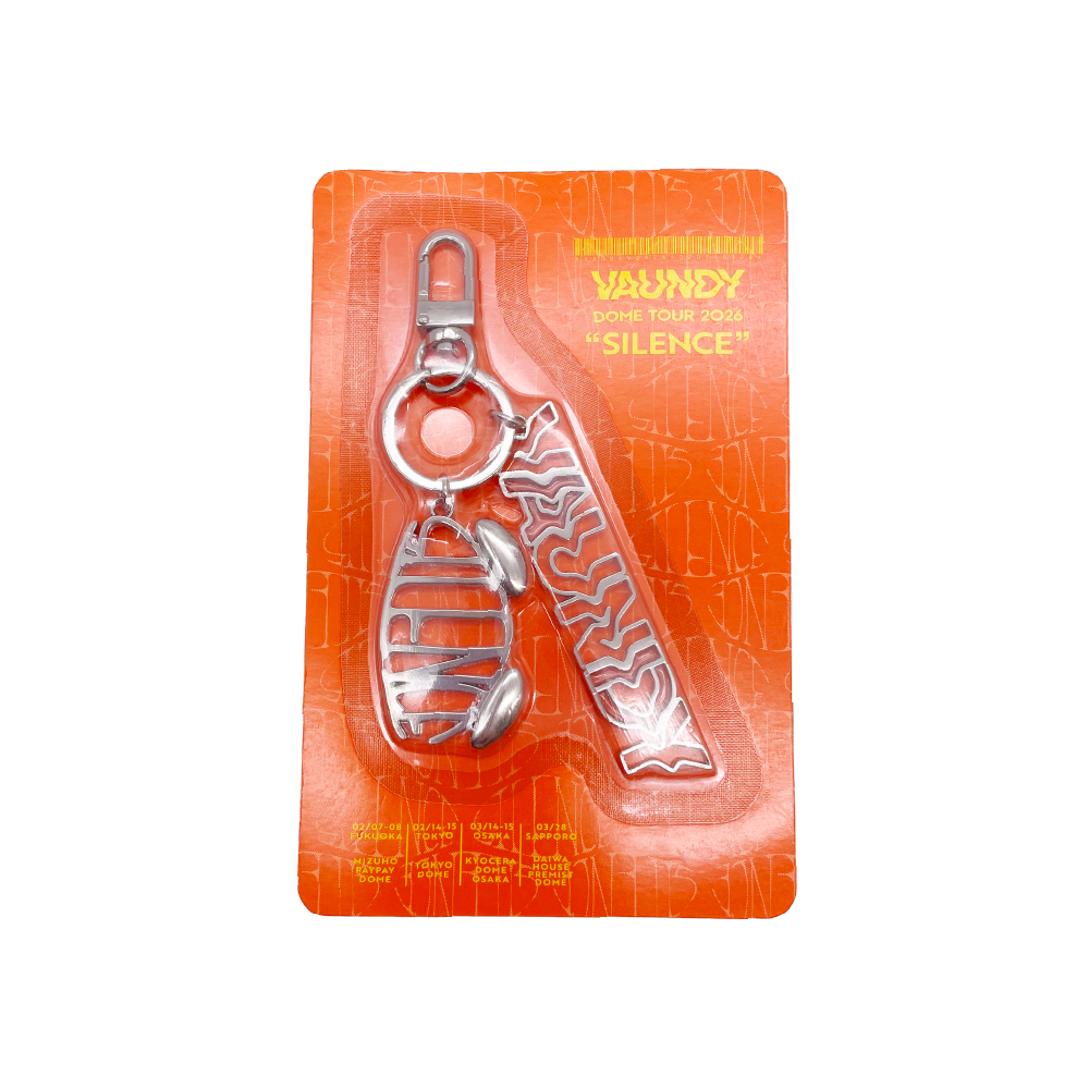 🍥 Vaundy - "SILENCE" - Metal Logo Keychain［Silver］ ♪︎