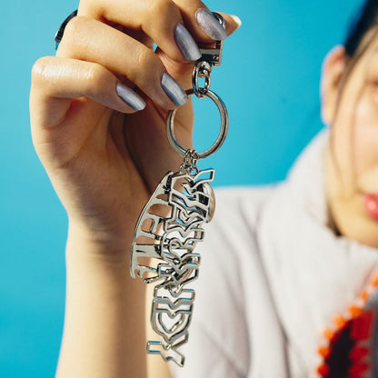 🍥 Vaundy - "SILENCE" - Metal Logo Keychain［Silver］ ♪︎