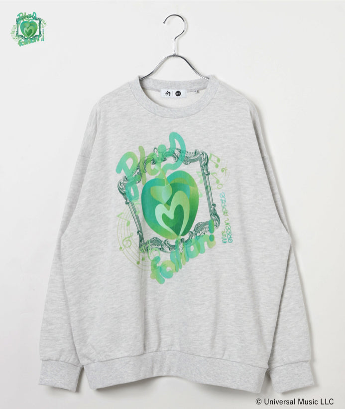 🍏 Mrs. GREEN APPLE - Mrs. GREEN APPLE × and ST - Oversized Sweatshirt  / Gray ♪︎ - 【中期預購-202604】