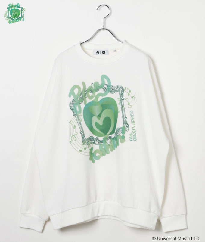 🍏 Mrs. GREEN APPLE - Mrs. GREEN APPLE × and ST - Oversized Sweatshirt  / White ♪︎ - 【中期預購-202604】