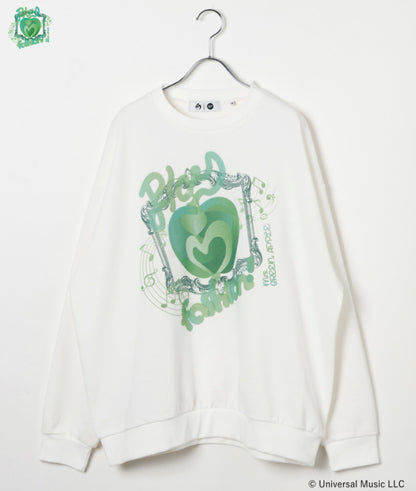 🍏 Mrs. GREEN APPLE - Mrs. GREEN APPLE × and ST - Oversized Sweatshirt  / White ♪︎ - 【中期預購-202604】