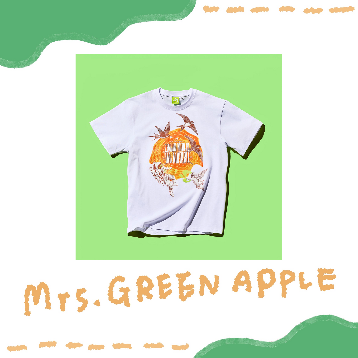 🍏 Mrs. GREEN APPLE - ≪ゼンジン未到とイ/ミュータブル〜間奏編〜≫ - IM/MUTABLE T-Shirt / White ♪︎ - 【長期預購-10月下旬】
