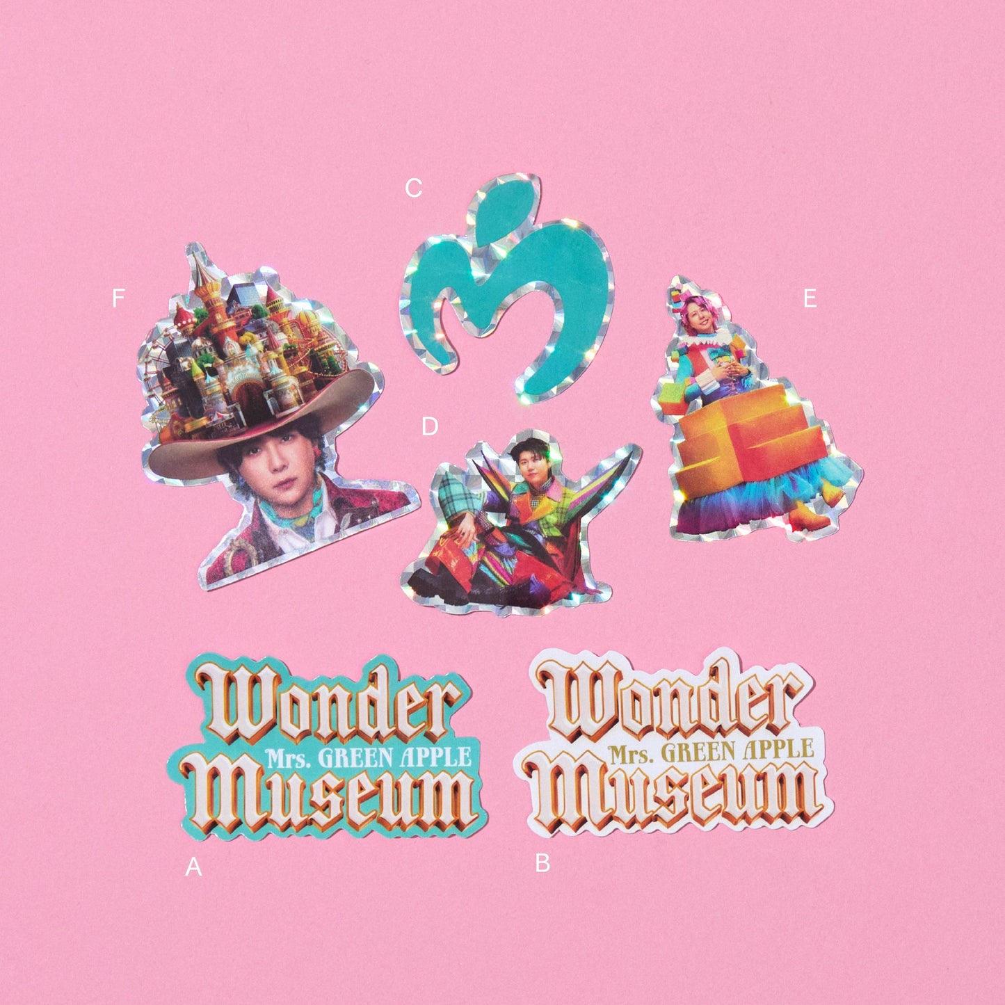 🍏 Mrs. GREEN APPLE - 『Wonder Museum』 - 貼紙組 ♪︎ - 【中期預購-9月上旬】