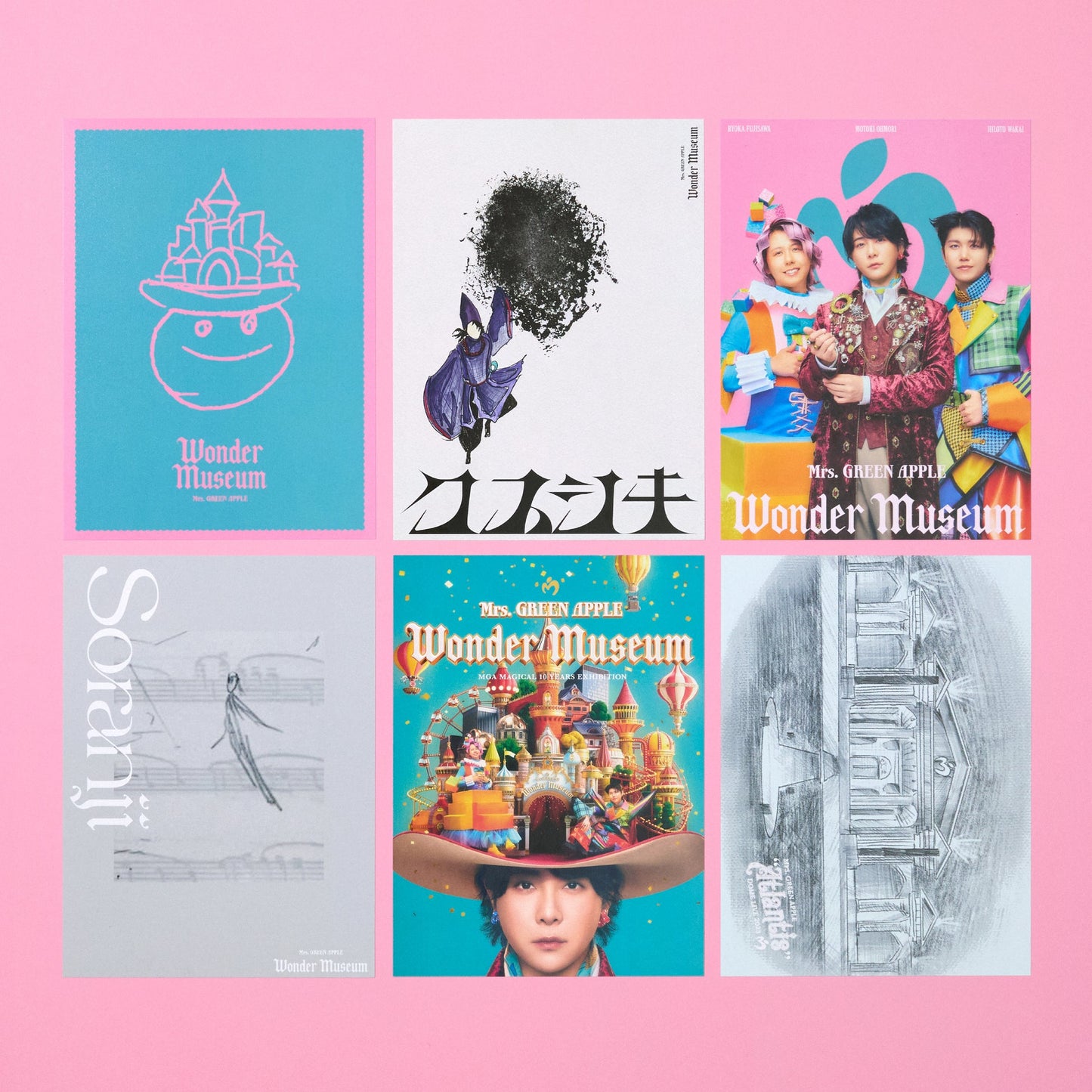 🍏 Mrs. GREEN APPLE - 『Wonder Museum』 - 明信片 (6張組) ♪︎ - 【長期預購-202606】